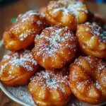 Kids helping mix funnel cake batter and shape small donuts before frying.