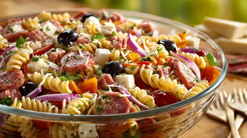 Italian Pasta Salad for Potlucks Picnics and Family Meals feature