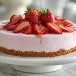 No Bake Strawberry Cheesecake for Easy Family Desserts serving